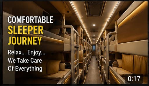 Dwarkesh Travels sleeper coach interior